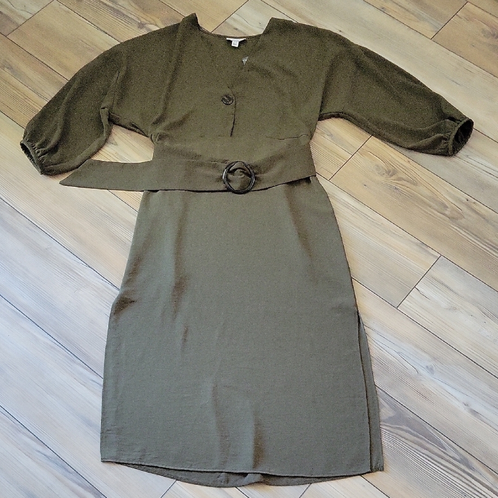 TopShop Olive Green Dress Size 6